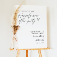Minimal Happily Ever After Party Elopement Welcome