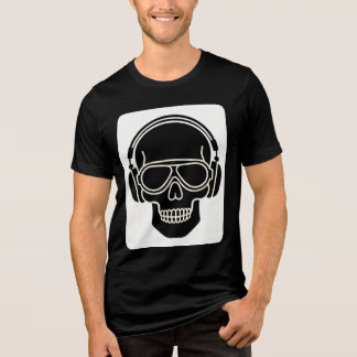 Minimal Headphones Head Silhouette T‑Shirt  Tri-Blend Shirt
