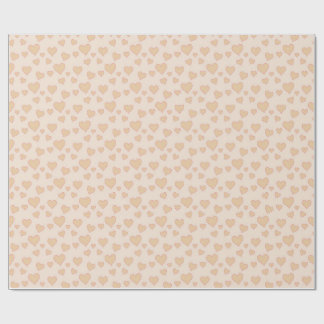 "Minimal Heart Love Wrapping Paper – Beige Aesthet