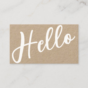 Minimal HELLO Business Card