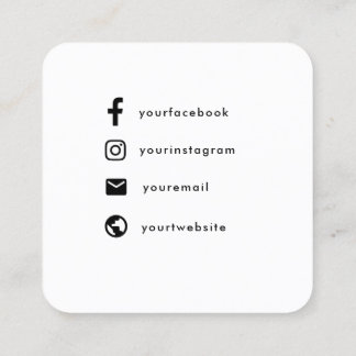 Minimal Hello | Modern Clean Simple White  Calling Card
