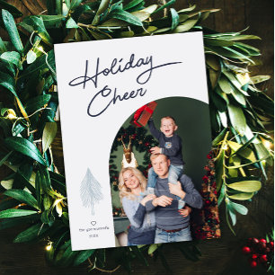 Minimal Holiday Cheer Photo Card