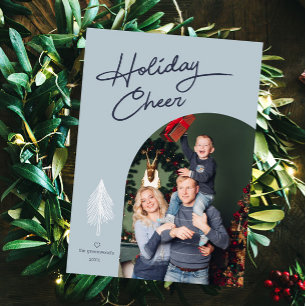 Minimal Holiday Cheer Photo Card