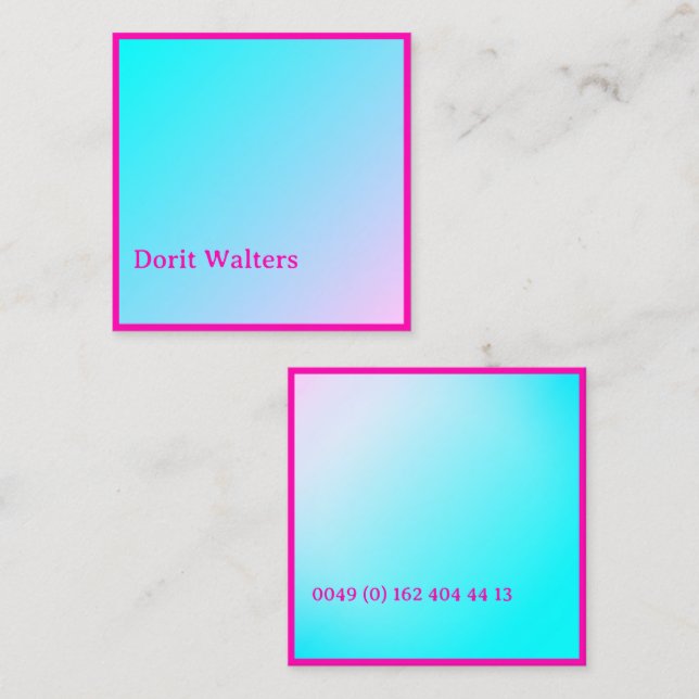 Minimal holographic business card (Front/Back)