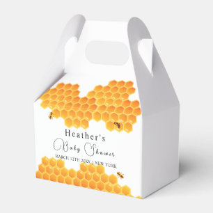 Minimal Honey Bumblebee Boy Baby Shower Favour Box