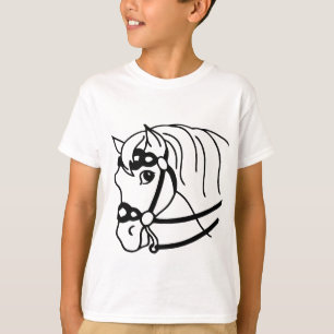 Minimal Horse Head retro style Animal art T-Shirt