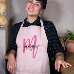 Minimal Hot Pink Modern Typographic Monogram Apron<br><div class="desc">Elevate your kitchen style with our Minimal Hot Pink Modern Typographic Monogram Apron! Featuring a sleek, minimalistic design in bold hot pink, this apron is personalised with your monogram in a modern typographic font. Perfect for cooking, baking, or grilling, it combines fashion and function with adjustable straps and durable fabric....</div>