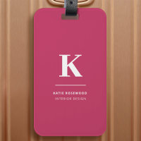 Minimal Hot Pink Modern Typographic Monogram