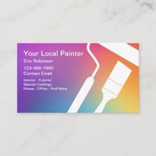 Minimal House Painter Business Cards