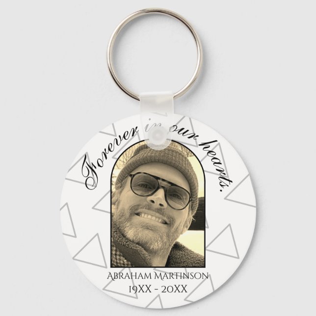 Minimal In Loving Memory Keepsake Keychain (Front)