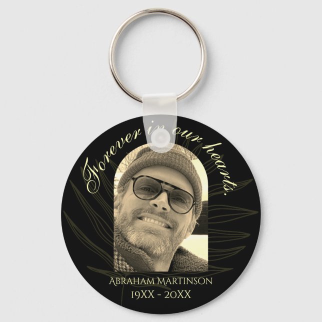 Minimal In Loving Memory Keepsake Keychain (Front)