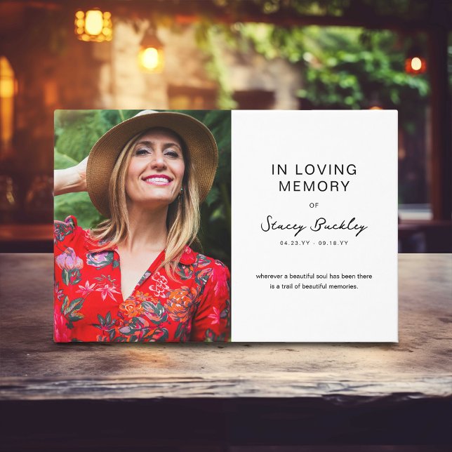 Minimal In Loving Memroy Photo Remembrance Guest Book (Creator Uploaded)