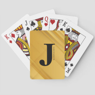 Minimal Initial Letter Name Typography Design Playing Cards