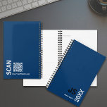 Minimal Initials Black Blue White Appointment Planner<br><div class="desc">The Minimal Initials Black Blue White Appointment Planner Template is part of the Blue Business Card Designs & Marketing Items Collection. It has a stylish deep blue cover where in bold typography Initials, name and year appear in the bottom right corner of the front cover. On the back cover the...</div>