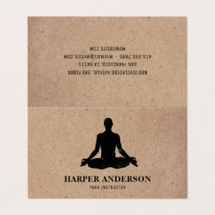 Minimal Inspiration Yoga Instructor Professional Business Card