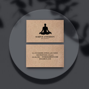 Minimal Inspiration Yoga Instructor Professional Business Card