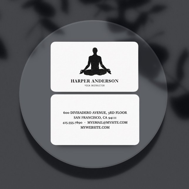 Minimal Inspiration Yoga Instructor Professional  Business Card (Creator Uploaded)