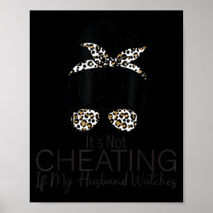 Minimal It's not cheating if my husband watches Poster