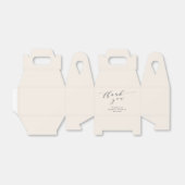Minimal Ivory Cream Bridal Shower Thank You Favour Box (Unfolded)