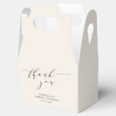 Minimal Ivory Cream Bridal Shower Thank You Favour Box (Opened)