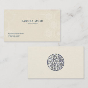 Minimal Japanese Kamon Business Card – Modern 