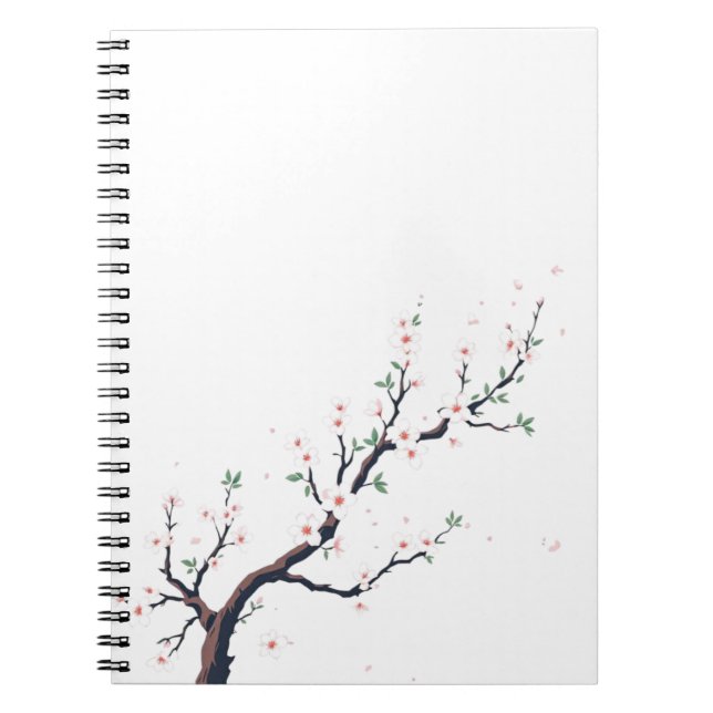 Minimal Japanese Tree Branch Notebook (Front)
