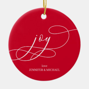 Minimal Joy Christmas Ceramic Tree Decoration