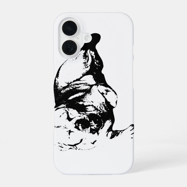 Minimal Lab: Big Yawn iPhone 16 Case (Back)