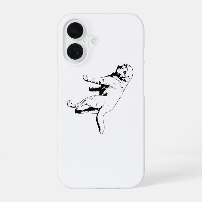 Minimal Lab, Eyes Over the Shoulder iPhone 16 Case (Back)
