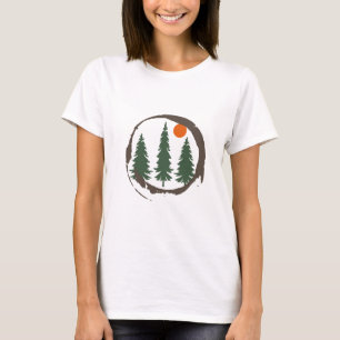 Minimal landscape pine trees forest   T-Shirt