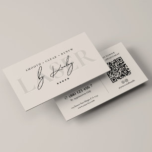 Minimal Laser Aesthetic Clinic Sand Business Card