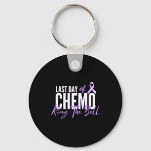 Minimal Last Day Chemo Ring Bell Key Ring