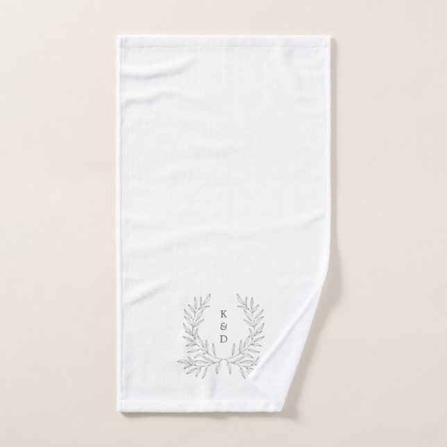 Minimal Laurel Formal Wedding K310 Hand Towel (Hand Towel)