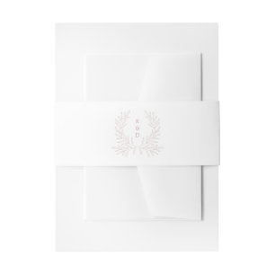 Minimal Laurel Formal Wedding K310 Invitation Bell Belly Band