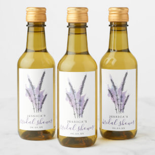 Minimal Lavender Bridal Shower Mini Wine Label