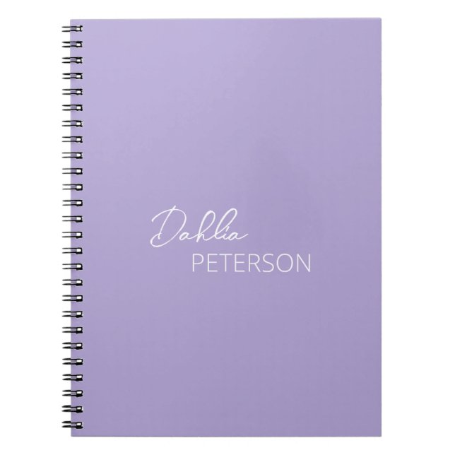 Minimal Lavender Modern Notebook (Front)