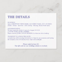 Minimal Lavender QR Code Wedding Details
