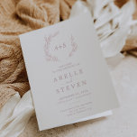 Minimal Leaf | Blush Pink Folded Wedding Programme<br><div class="desc">This minimal leaf blush pink folded wedding program is perfect for an elegant wedding. The design features a simple greenery silhouette in light blush pink with classic minimalist style.</div>