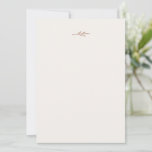 Minimal Leaf | Boho Cream Blank Card for Notes<br><div class="desc">This minimal leaf boho cream blank card for notes is perfect for a boho wedding. The design features a simple greenery leaf silhouette in earthy burnt orange on a cream background with minimalist desert bohemian style. These cards can be used as advice cards, or as a blank card for handwriting...</div>