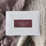 Minimal Leaf Burgundy Wedding Guest Address Labels<br><div class="desc">These minimal leaf burgundy wedding guest address labels are perfect for a boho wedding. The bohemian design features a simple greenery silhouette in a dark red wine color with classic minimalist boho style. Customize each label with the name and address of your guests. 21 labels per sheet. Add each sheet...</div>