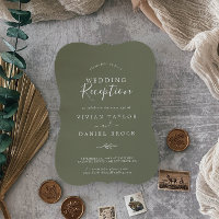 Minimal Leaf | Dark Green Wedding Reception
