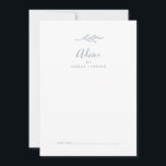 Minimal Leaf | Dusty Blue Wedding Advice Card<br><div class="desc">This minimal leaf dusty blue wedding advice card is perfect for an elegant wedding and can be used for any event. The design features a simple greenery silhouette in light slate blue with classic minimalist style. These advice cards can be used as a guestbook alternative for a wedding reception, bridal...</div>