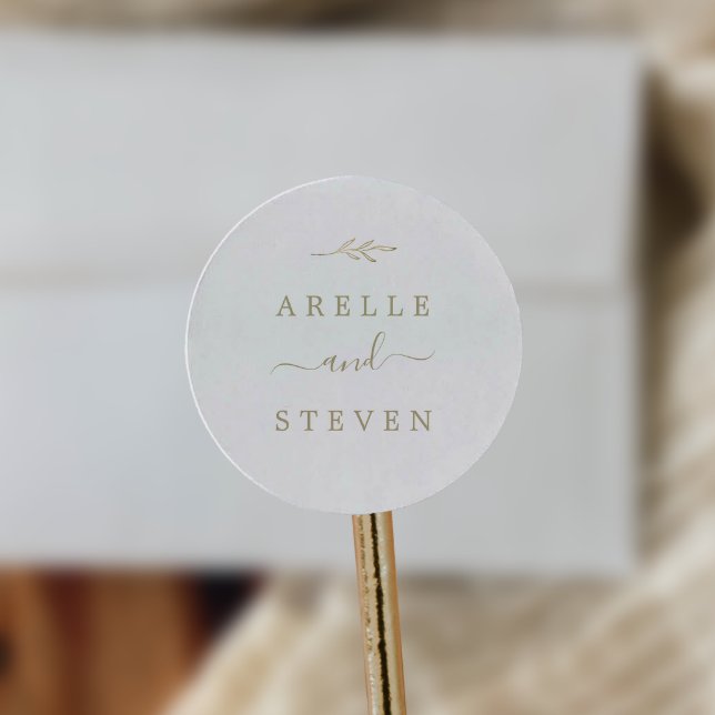 Minimal Leaf | Gold Wedding Envelope Seals (Creator Uploaded)