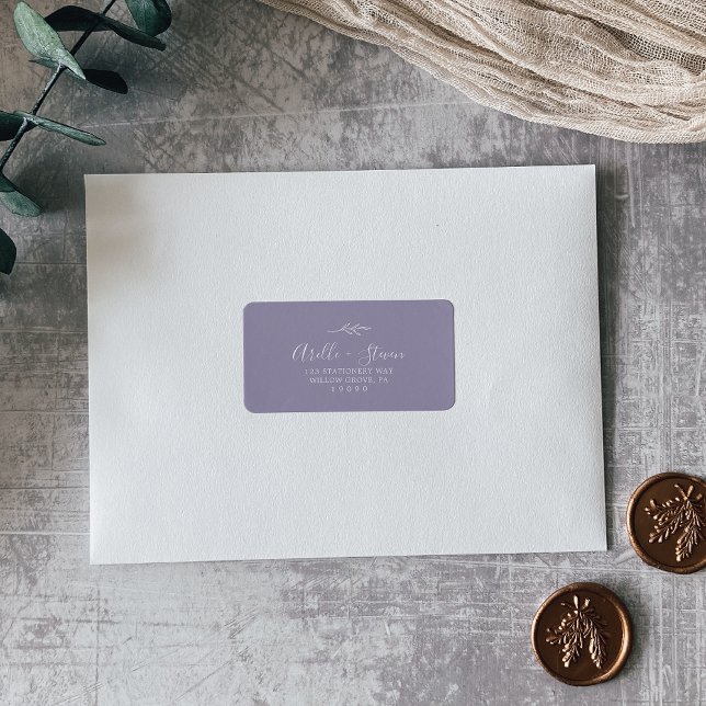 Minimal Leaf | Lavender Address Labels (Creator Uploaded)