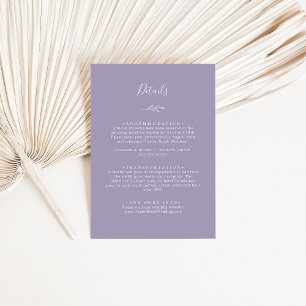 Minimal Leaf   Lavender Details Enclosure Card