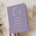 Minimal Leaf | Lavender Folded Wedding Program Programme<br><div class="desc">This minimal leaf lavender folded wedding program is perfect for a boho wedding. The design features a simple greenery leaf silhouette in pastel lilac purple with minimalist bohemian garden style.</div>