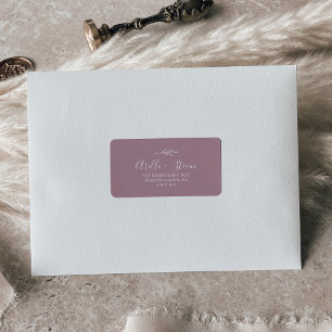 Minimal Leaf   Mauve Address Labels