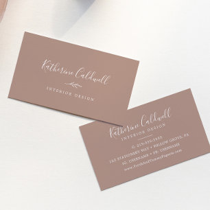 Minimal Leaf   Neutral Business Card