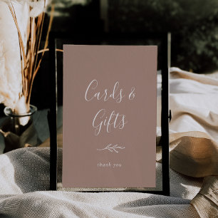 Minimal Leaf   Neutral Cards and Gifts Poster