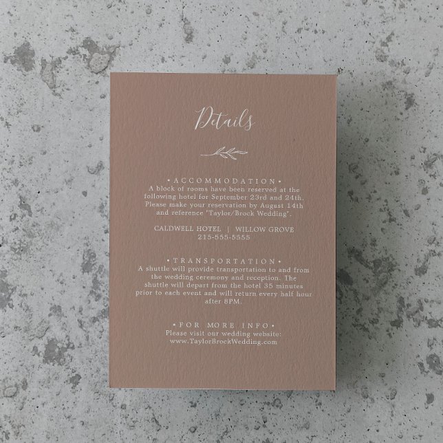 Minimal Leaf | Neutral Details Enclosure Card (Creator Uploaded)